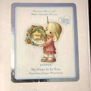 Precious Moments Pink and Green Ornament